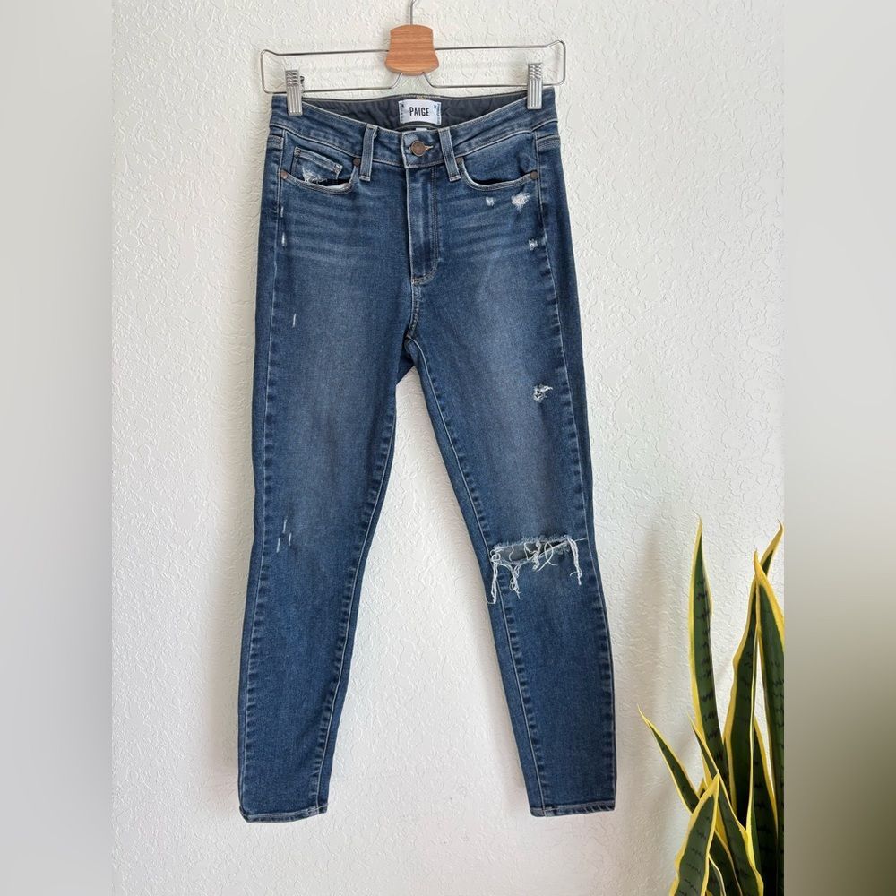 Paige Hoxton Ankle Distressed Jeans Size 27